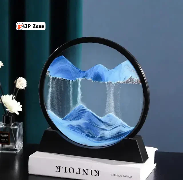 Creative 3D Moving Sand Art Hourglass Flowing Quicksand, Deep Sea, Sandscape Mountain Painting Office Home Decor Gift