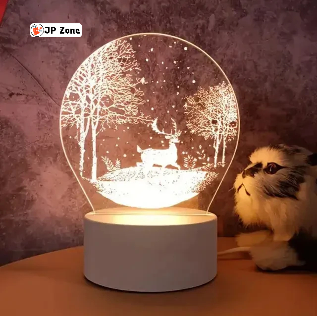 3D deer lamp