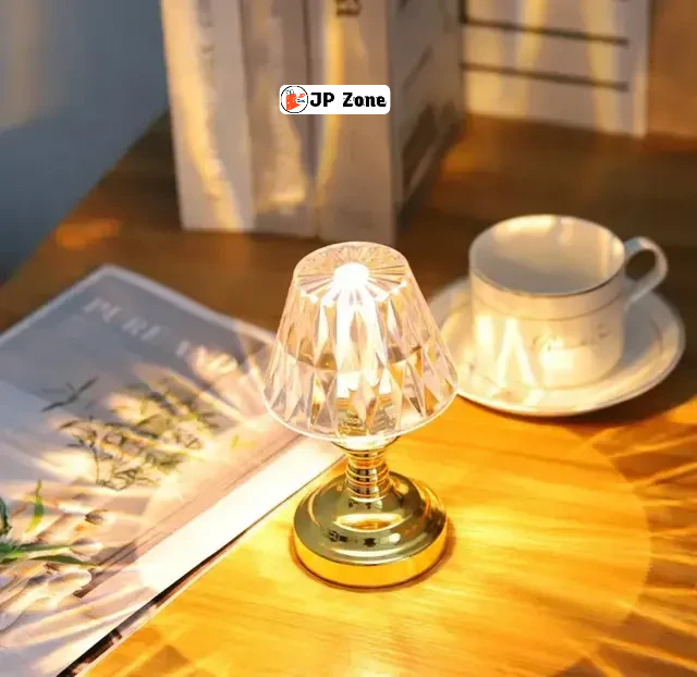 LED diamond crystal table lamp Night Light for Bed Room decoration living room atmosphere light Gift (2 X AAA Batteries)