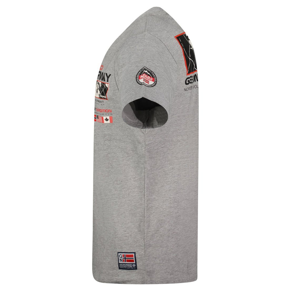 T-Shirt Men Short Sleeve with Light Grey Flag_img_3