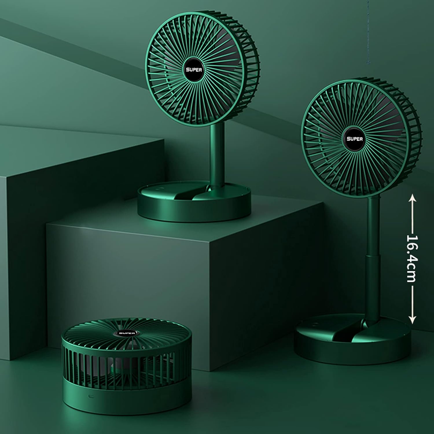 Portable Foldable USB Desk Fan – 3-Speed, Rechargeable, Quiet Cooling for Home & Travel_img_2