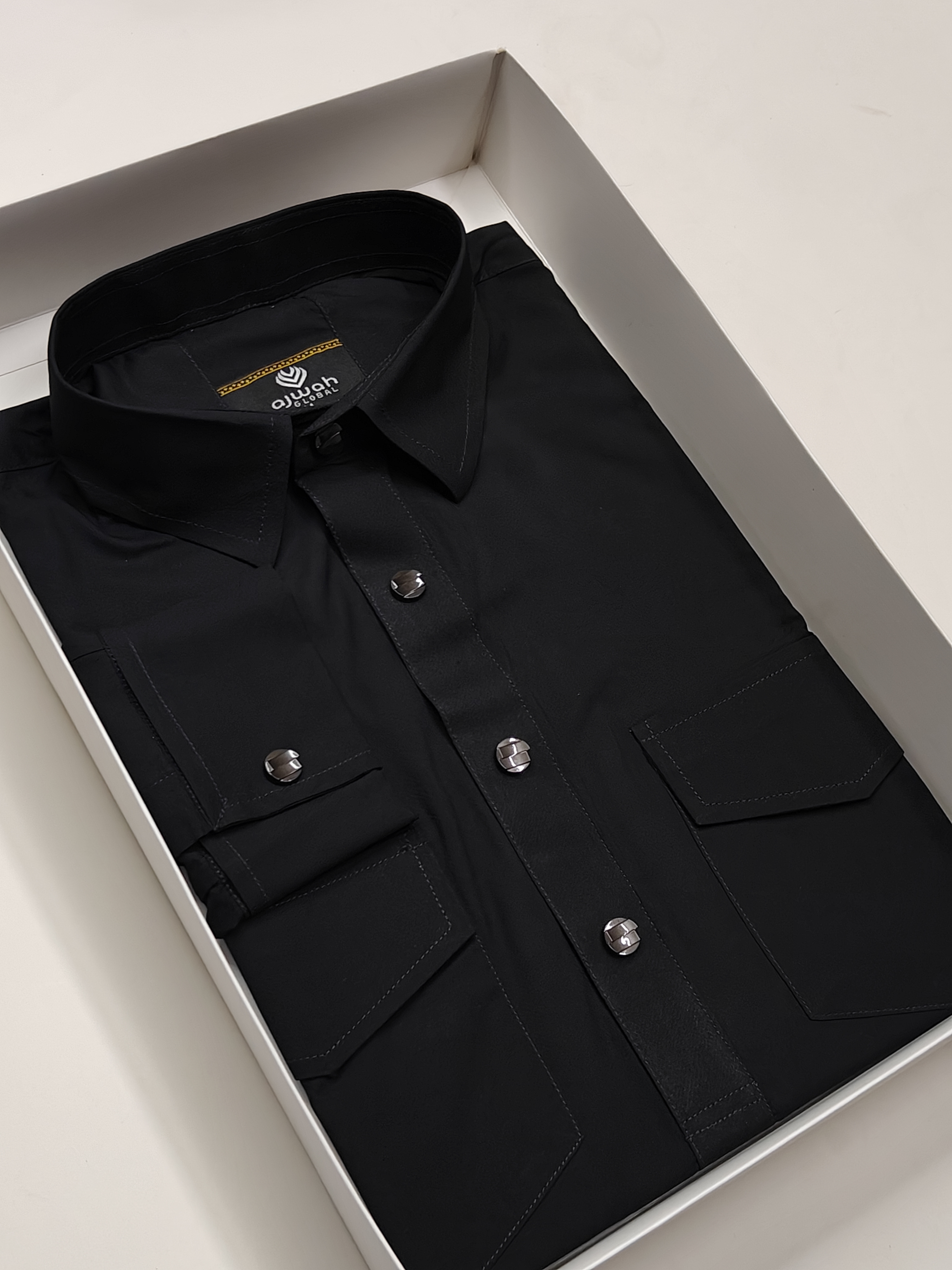Ajwah Premium Kabli Panjabi – Black Edition