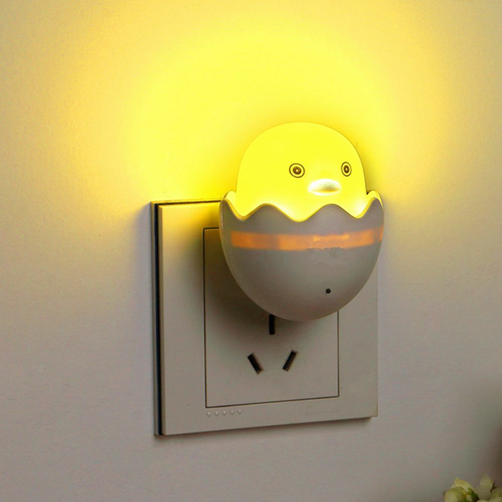 Yellow Duck Egg Shape LED Night Light for Kids Room_img_2