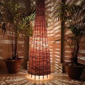 Eco Friendly Bamboo Stand Lamp for Natural Home Decor_img_1