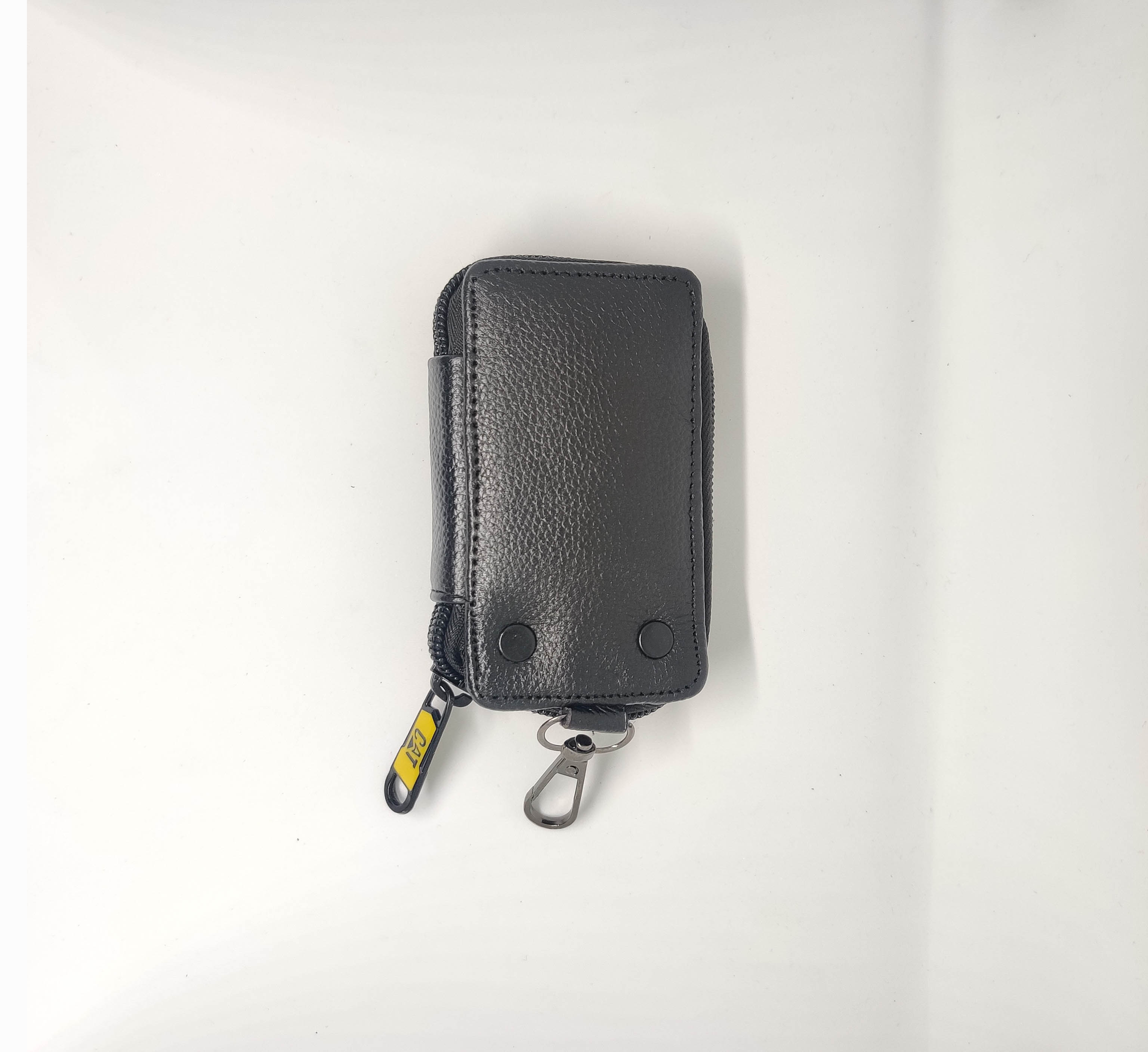 KroyShala 100% Leather Key Ring Wallet for Men – Zipper Keychain Pouch for Bikers, Car, Bike, Home, Office – Cat Style Design_img_4