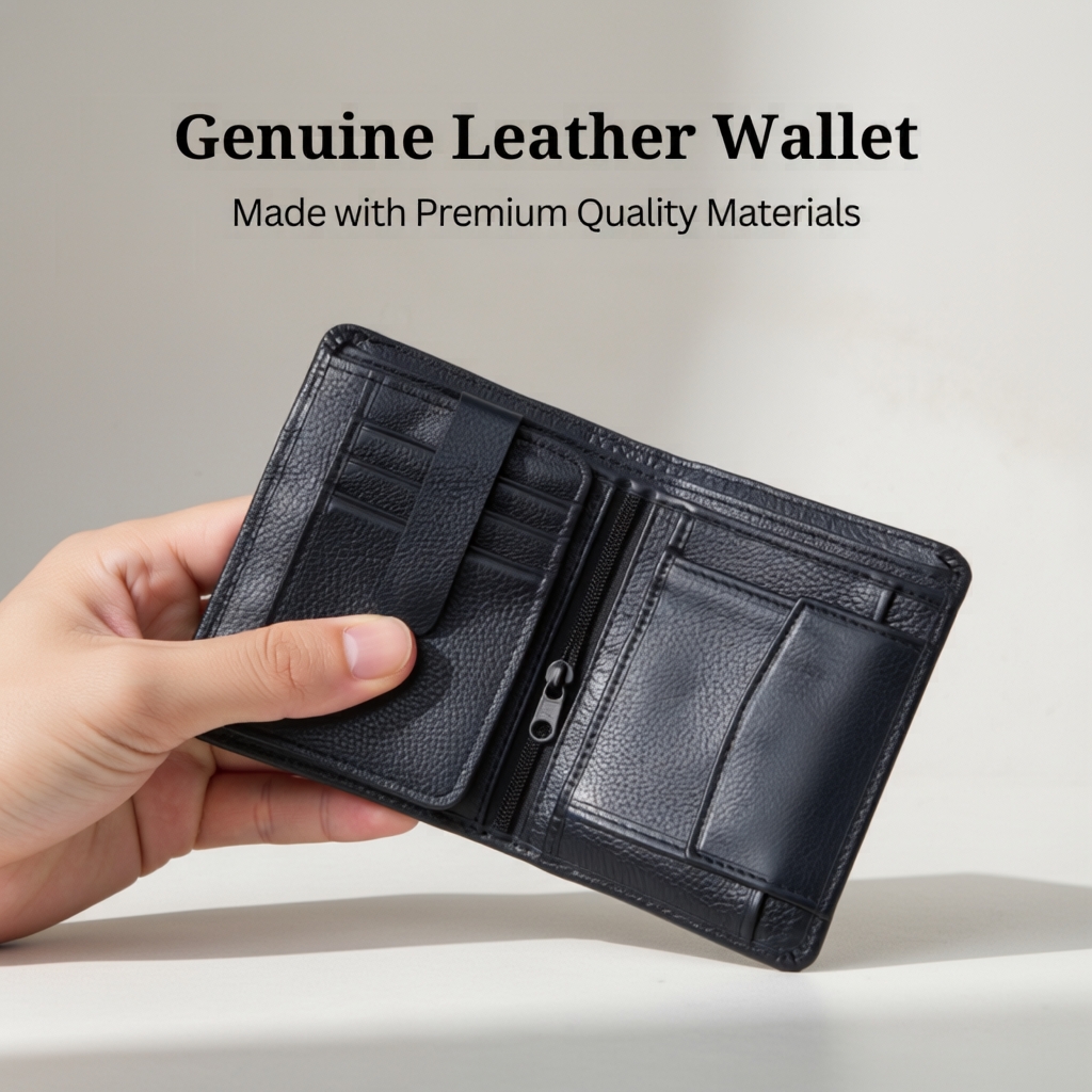 Premium 100% Genuine Cow Leather Wallet_img_1