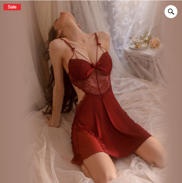 Ice silk pajamas women nightdress_img_0