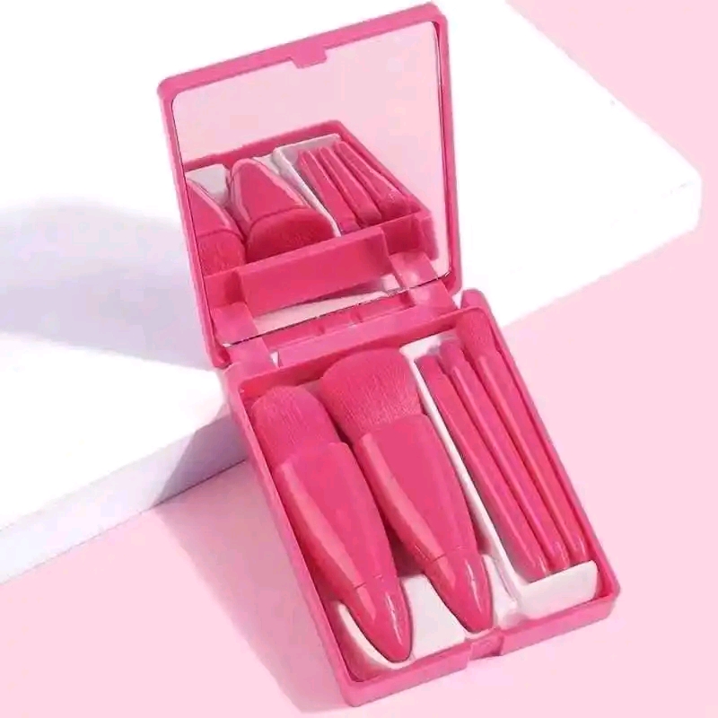 5pcs 𝐬𝐡𝐞𝐥𝐥 Makeup brush 𝐬𝐞𝐭 𝐰𝐢𝐭𝐡 𝐦𝐢𝐫𝐫𝐨𝐫_img_3