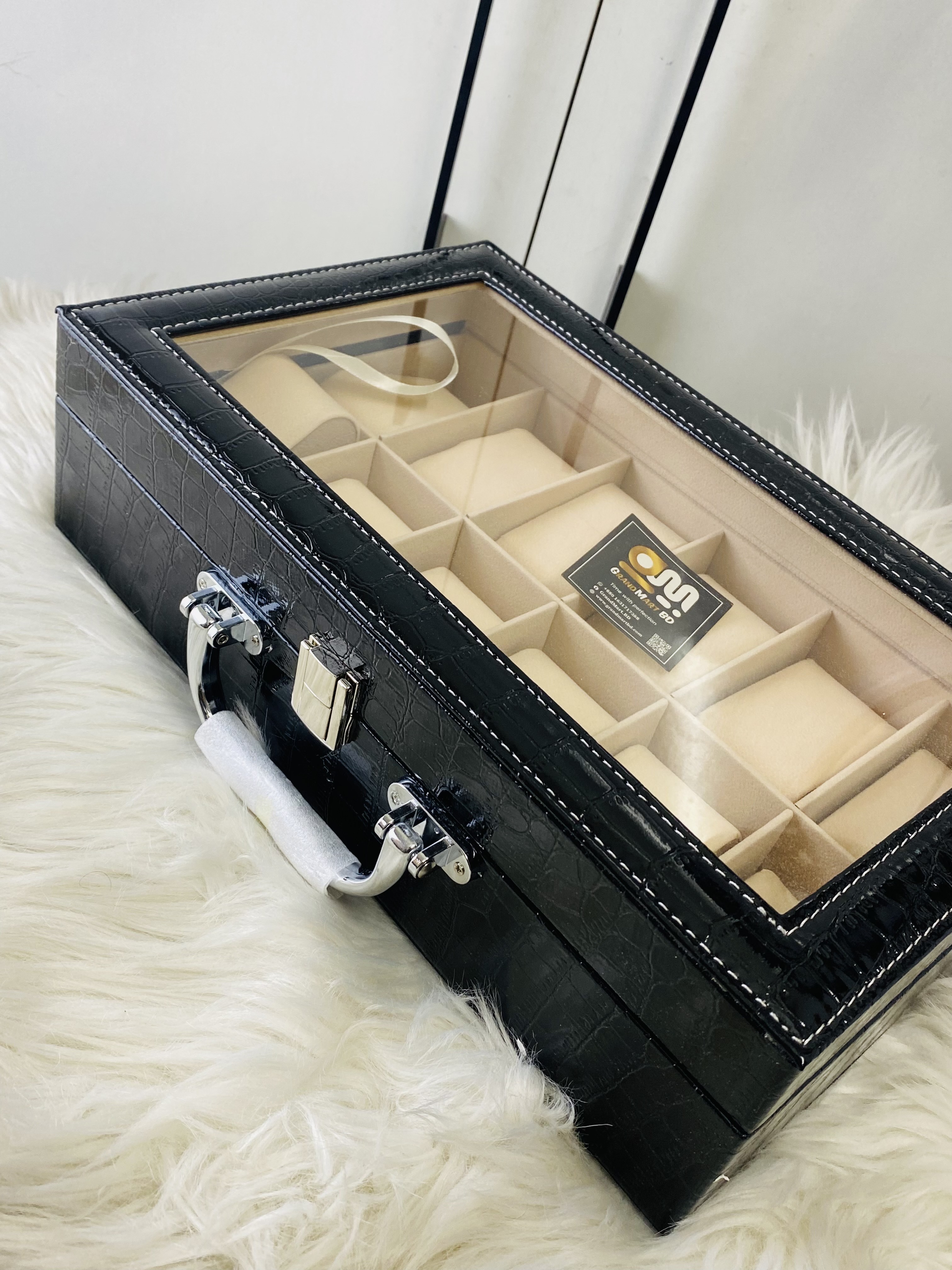 CROCODILE LEATHER DESIGN || LUXURY 12 SLOT WATCH BOX