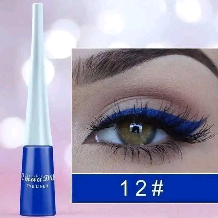 Cmmadi blue matte 𝐪𝐮𝐢𝐜𝐤 𝐝𝐫𝐲𝐢𝐧𝐠 𝐜𝐨𝐥𝐨𝐫𝐟𝐮𝐥 Eyeliner