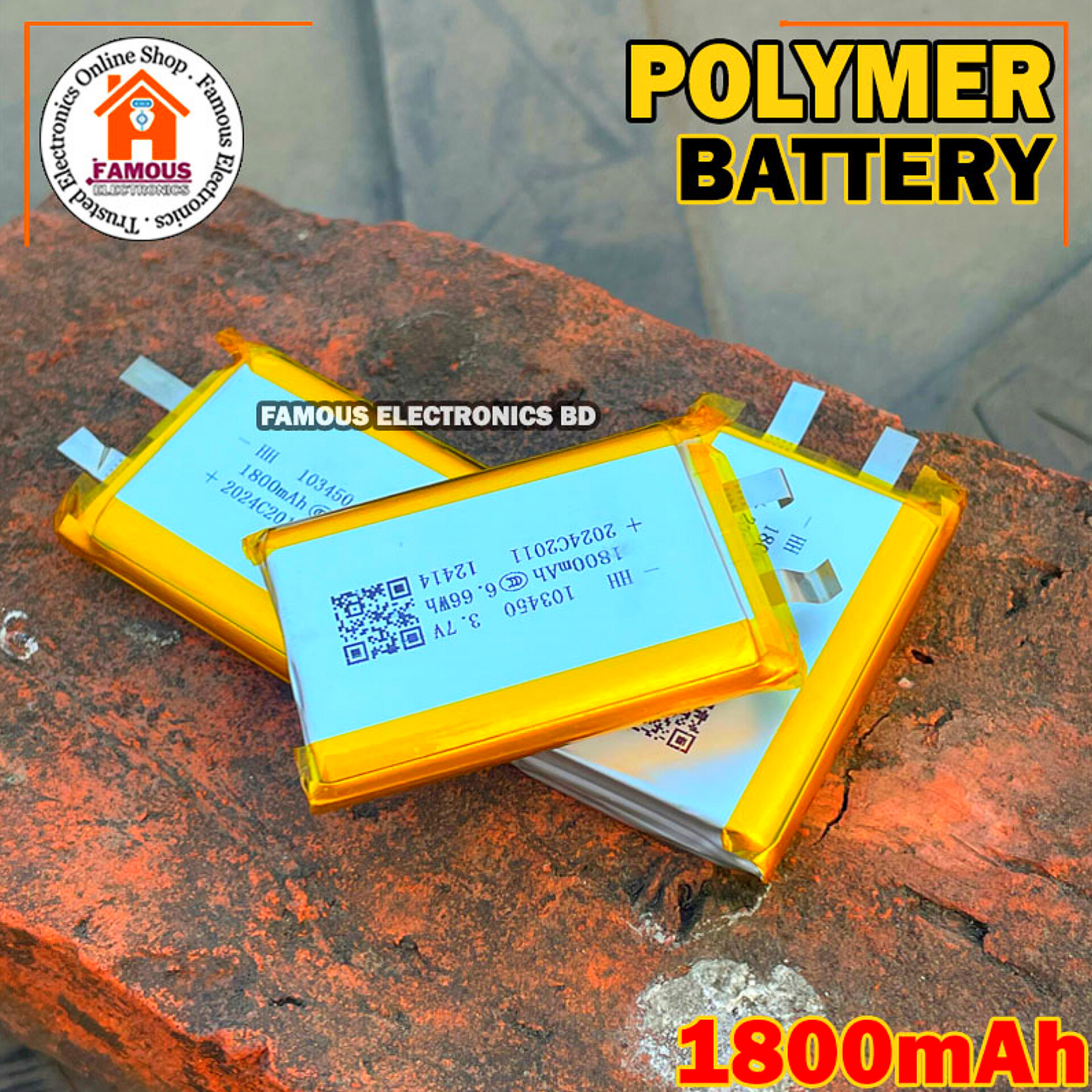 1800mAh New 3.7V Lithium Polymer Battery Best Quality Original Battery_img_4