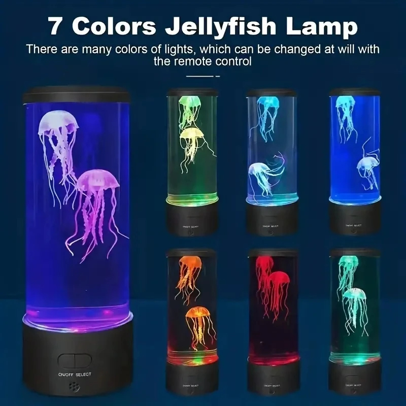 Jellyfish Lava Lamp,7 Dynamic Color Changing Settings, Soft Night Light, Realistic Jellyfish Design for a Relaxing Ambiance_img_6