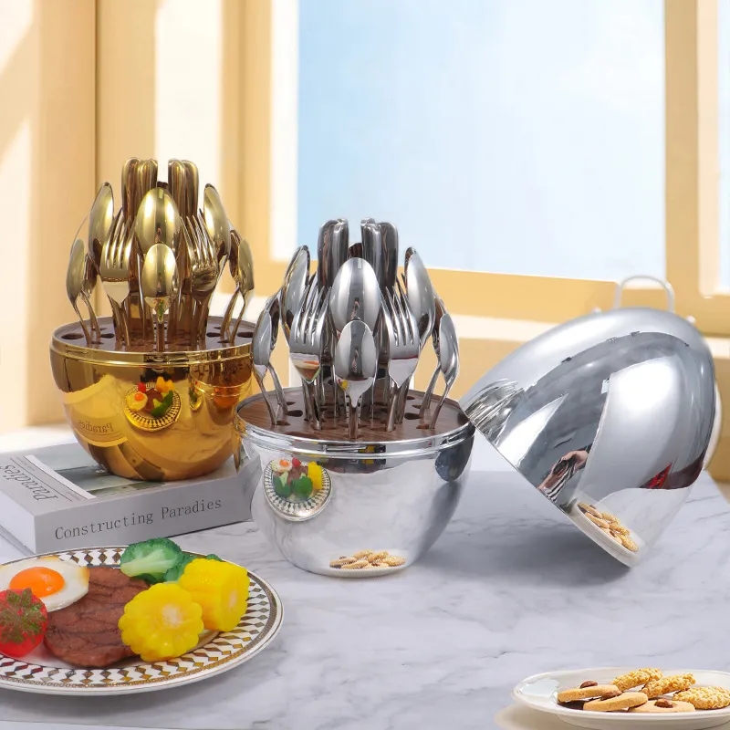 Egg themed 24 piece Cultery Set