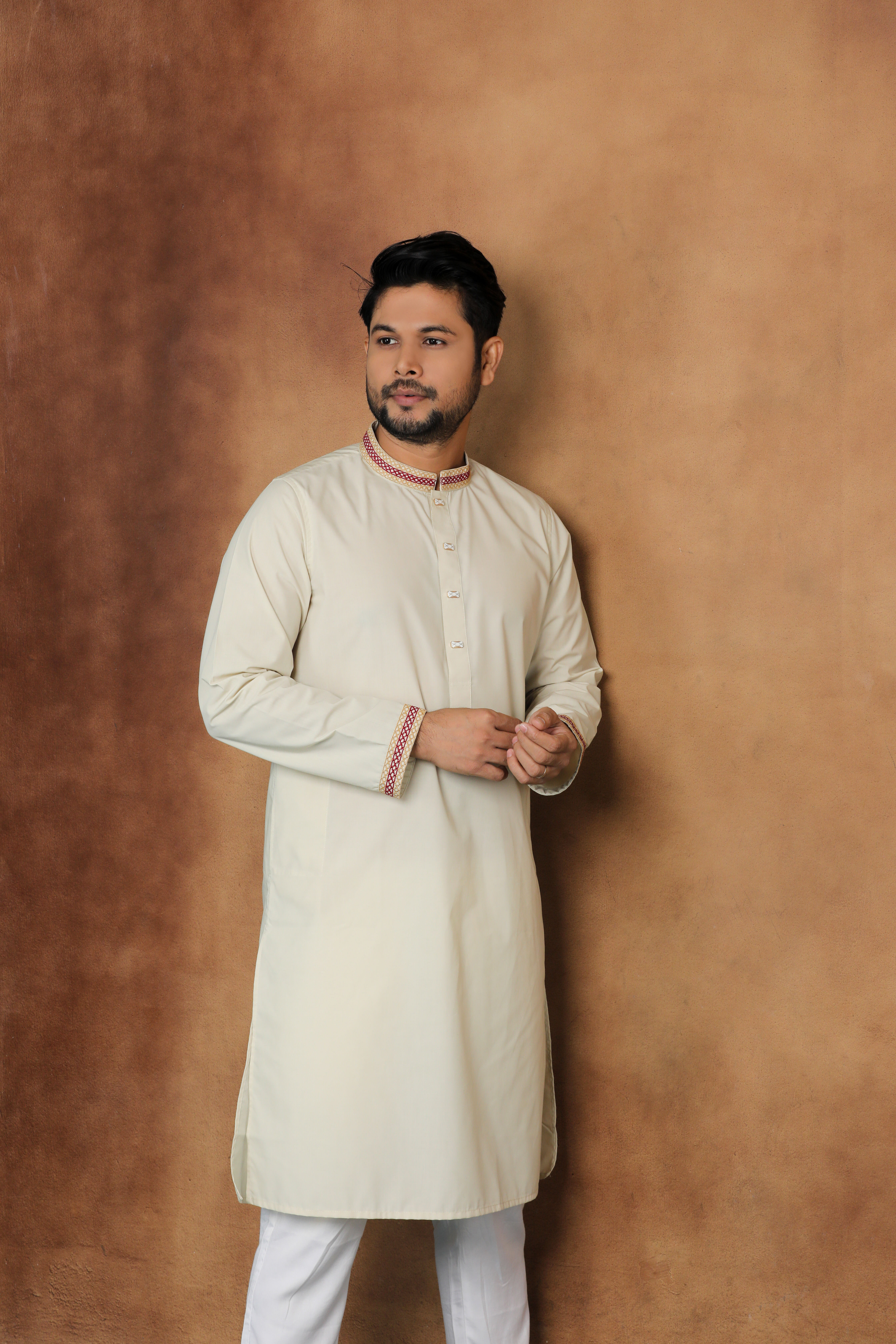 Ivory Grace Embroidered Panjabi_img_0