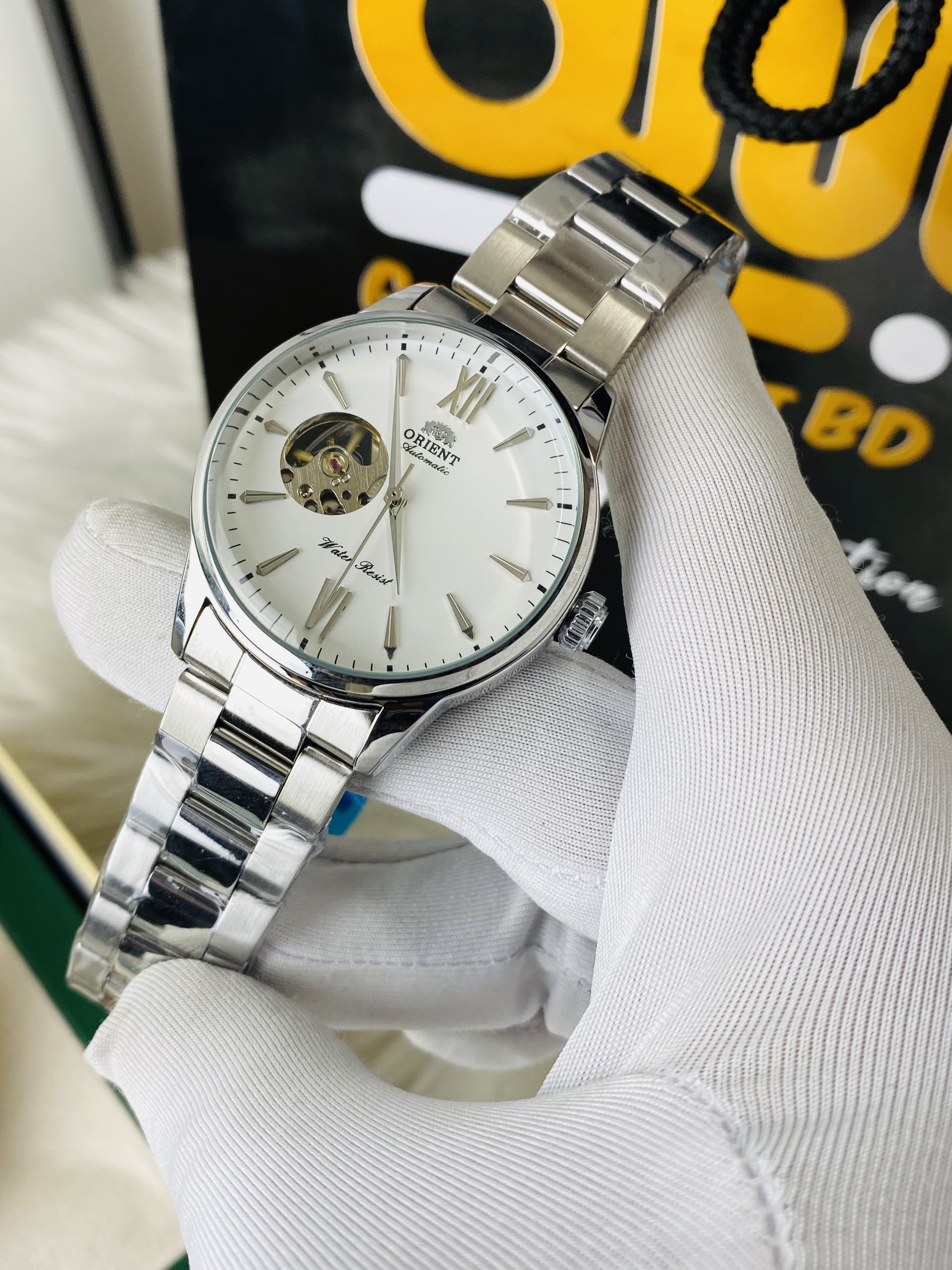 Orient Bambino Open Heart automatic watch White Dial