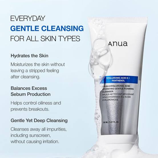 Anua 8 Hyaluronic Acid Hydrating Gentle Foaming Cleanser (150ml) thumbnail 2