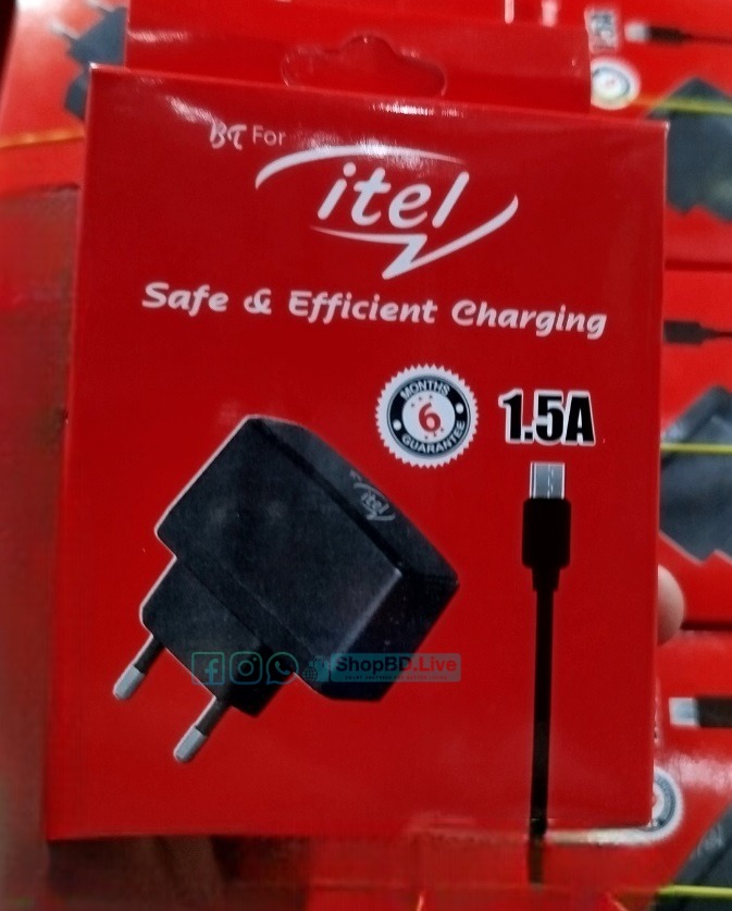 itel 1.5A Fast Charger | Safe & Efficient Charging for Smartphones | 6 Month Guarantee | Price in BD_img_0