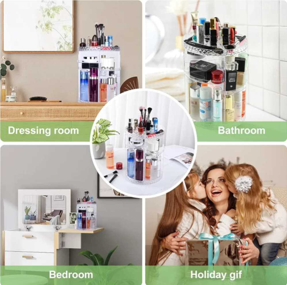 360 Degree Rotation Adjustable Multi-Function Cosmetic organizer shelf_img_3