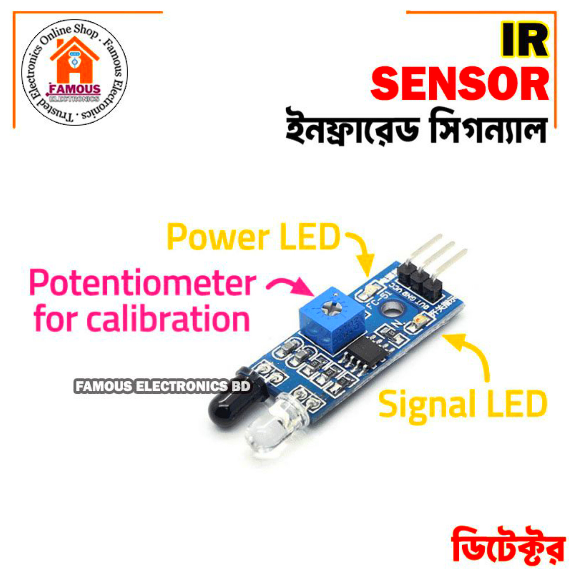 IR Sensor, Infrared Obstacle Avoidance Sensor For Arduino Smart Car Robot 3 Ratings_img_5