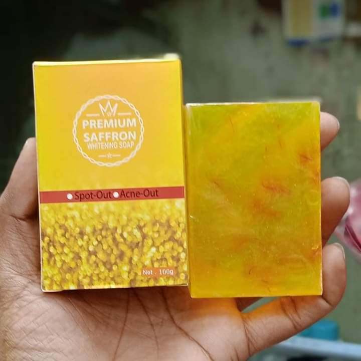 Premium saffron whitening soap