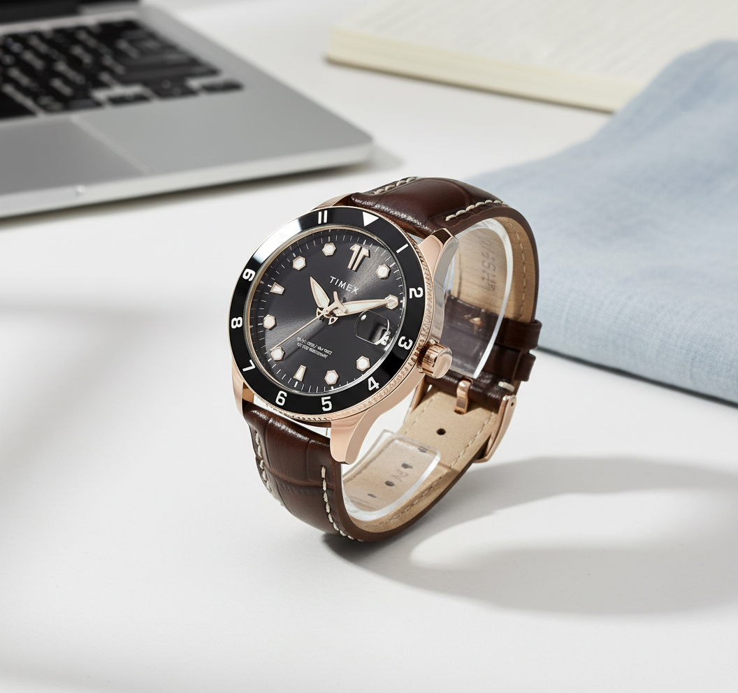 TIMEX Date Display with Magnifier, Black Dial Analog Watch- For Men (pre order only)_img_6