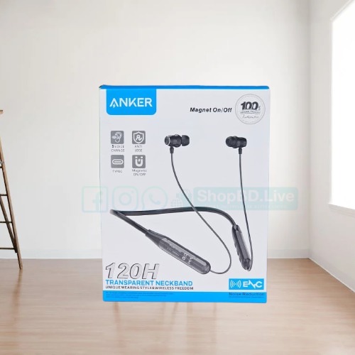 Anker 120H Transparent Neckband ENC with 5 Voice Change Modes | Long Battery Life Bluetooth Earphones | Price in BD_img_0
