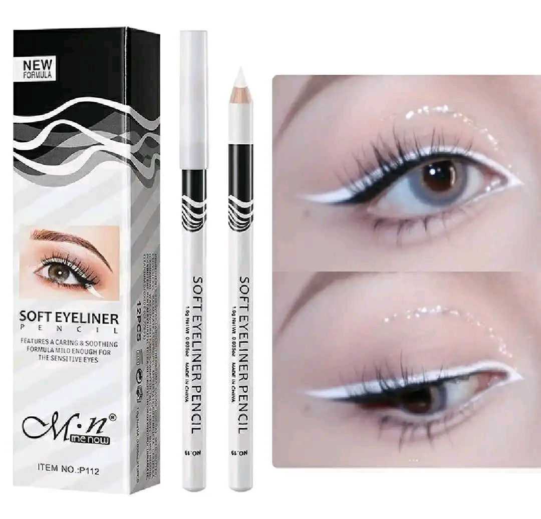 Mn soft White kajal (12pcs set)