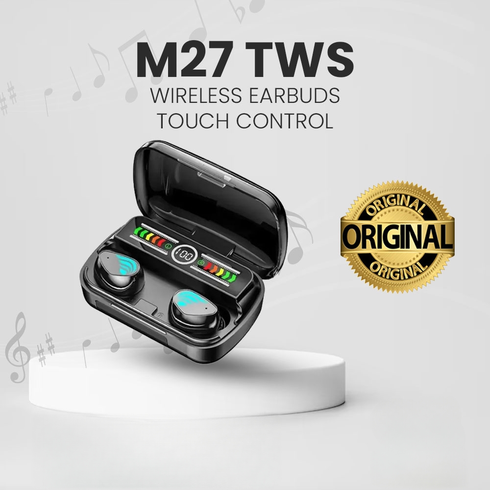 M27 TWS Wireless Earphones Bluetooth5.3 Stereo Headphones Sport Waterproof Earbuds Headset
