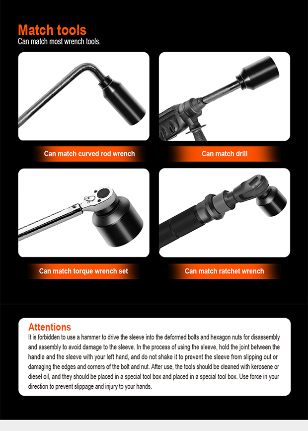 HARDEN Impact Short Socket 1/2" Drive ( 8 | 9 | 10 | 11 | 12 | 13 | 14 | 15 | 16 | 17 | 18 | 19 | 21 | 22 | 23 | 24 | 27 | 30 | 32 mm ), Short Socket, 6PT; Model:  536508 to 536532_img_3