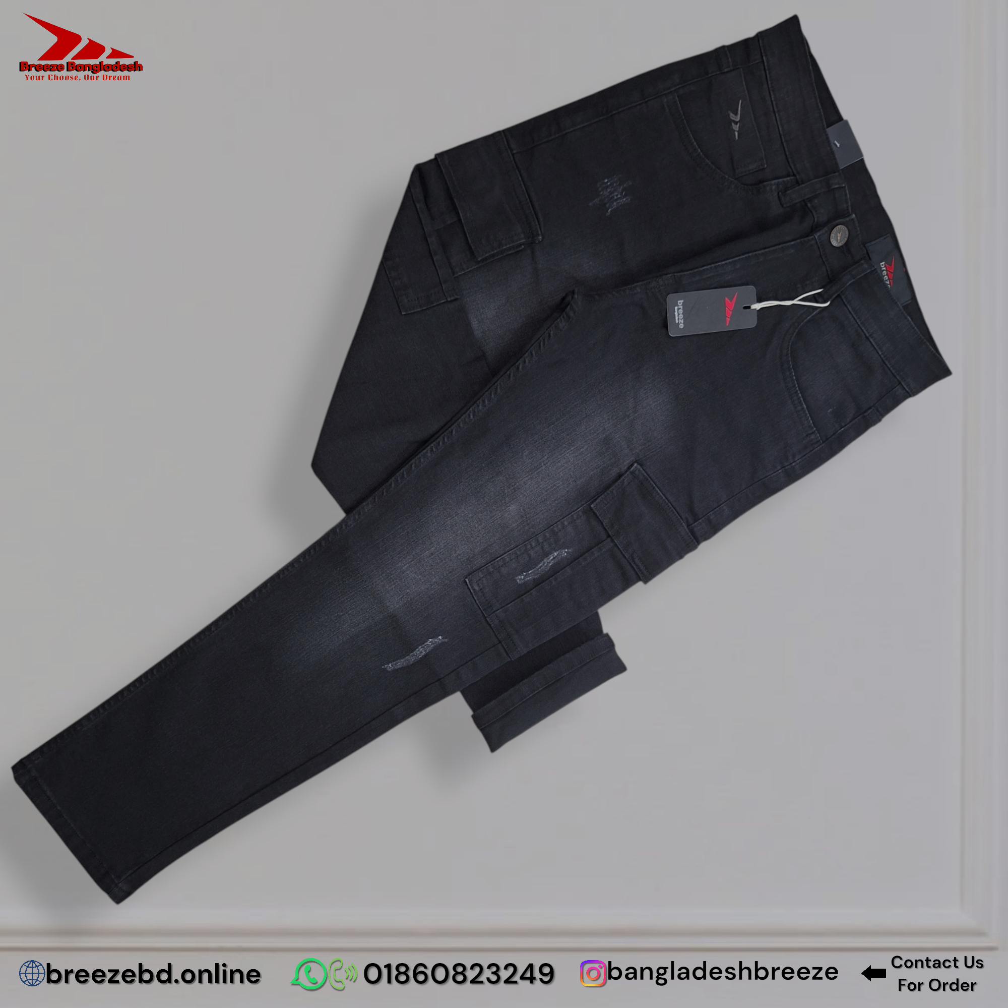 Premium Jeans Cargo ( Black Torns )_img_1