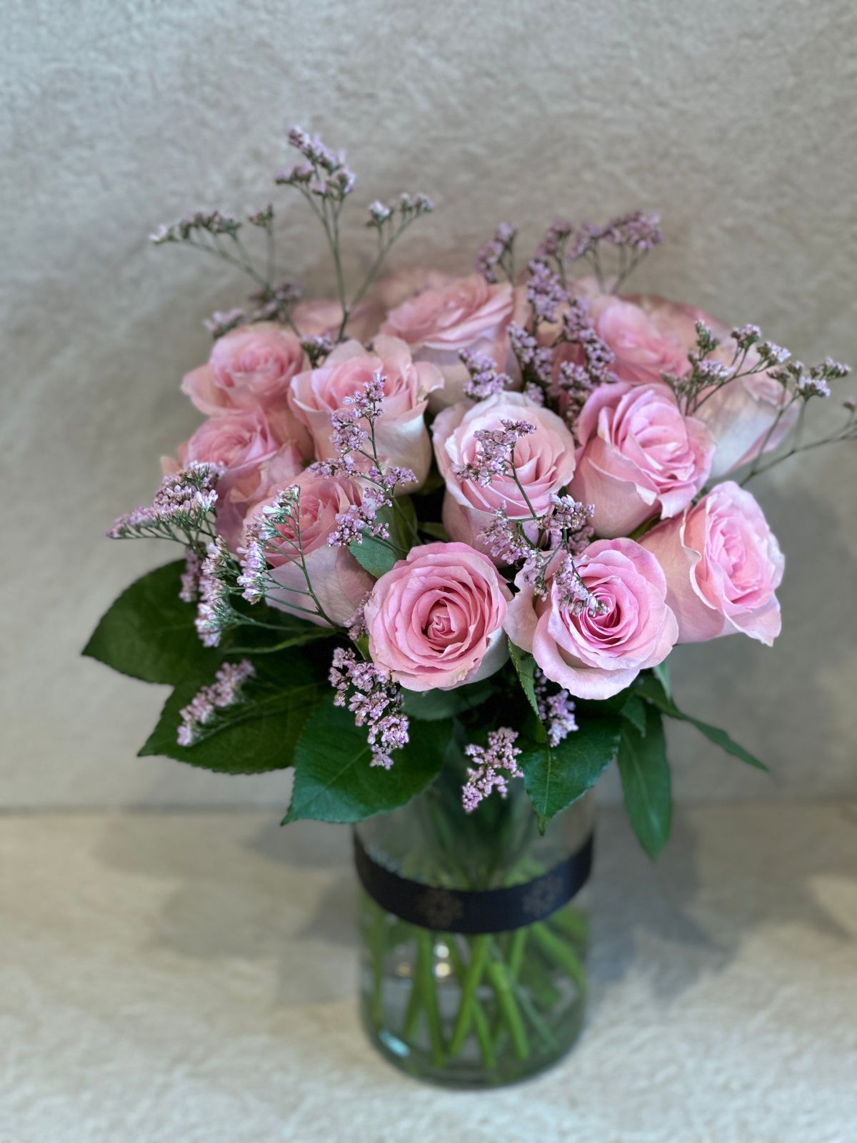 Like pink  rose vase
