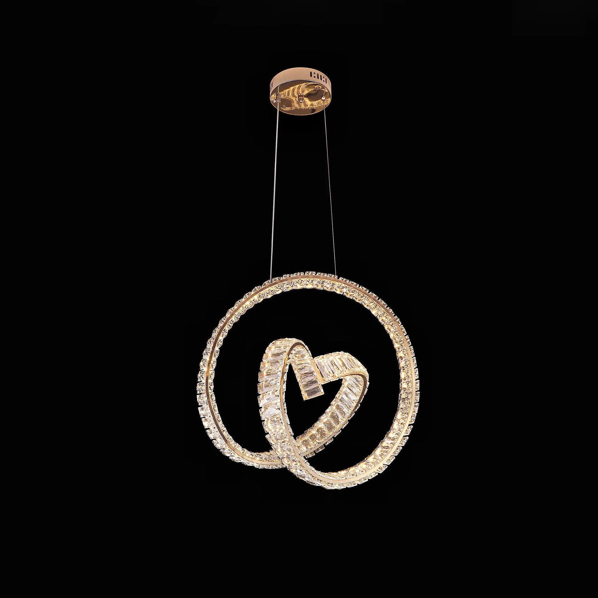 Qulik Heart Loop Luxury LED Crystal Chandelier Hanging Light (QL-D8819-500)
