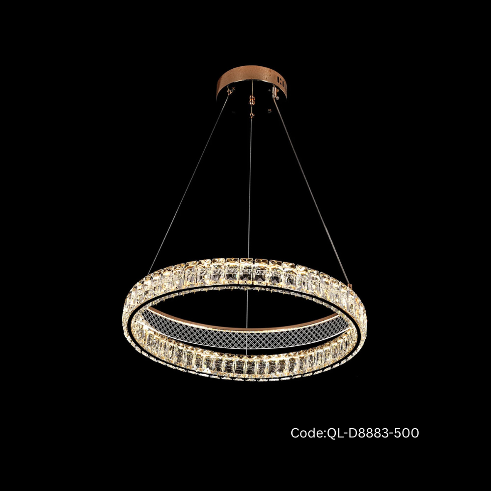 Qulik Crystal Halo Luxury LED Crystal Chandelier hanging light Light (QL-D8883-500)