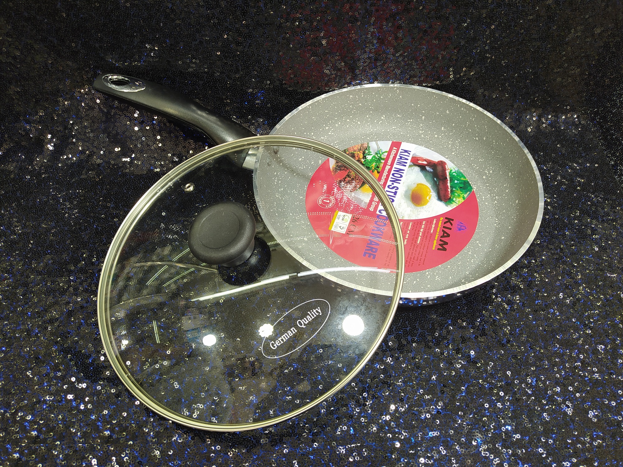 Kiam Non Stick Fry Pan With Glass Lid 24 Cm_img_1