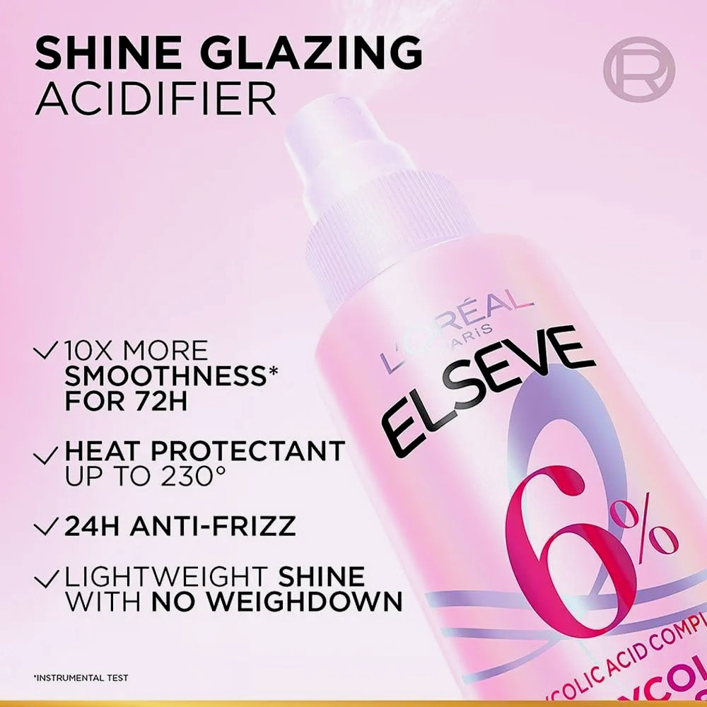 Loreal paris glycolic Gloss shine glazing acidifier rinse off treatment