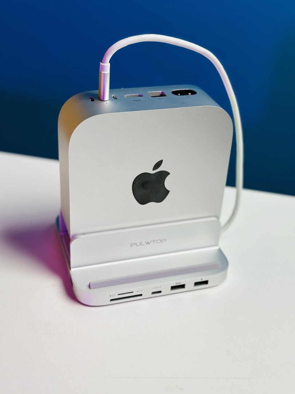 PULWTOP BS212D 9-in-1 Mac mini M4 Dock with SSD Enclosure, HDMI 4K & USB-C 10Gbps (SSD NOT Included)
