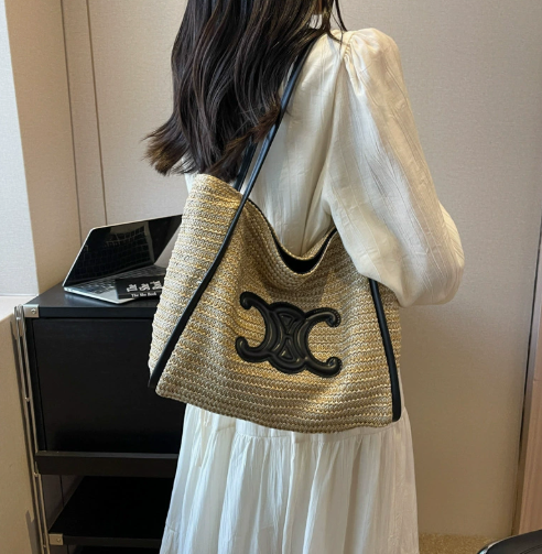 Elegant Sun Straw Tote Bag_img_5
