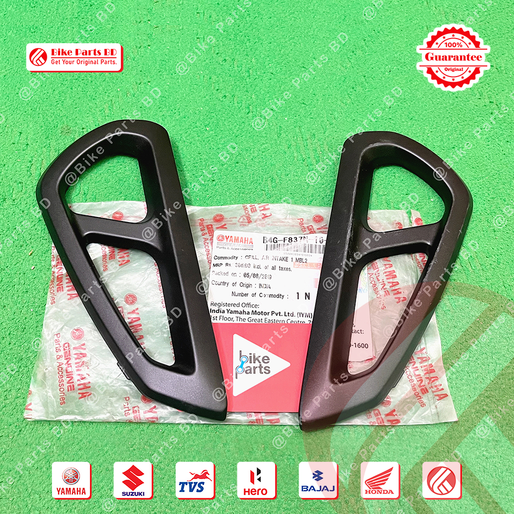 Grill Air Intake/Tanky Nikil (Mat Black) for Yamaha FZS V3, FZS V3 Deluxe & FZS V4 Bike. thumbnail 2