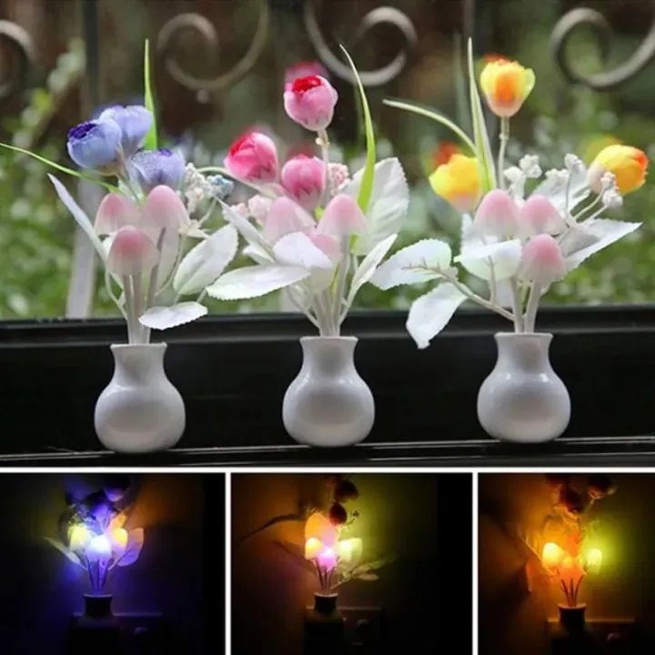 LED Sensor Dream Mushroom Lamp - Multicolor Night Light | Price in BD_img_0