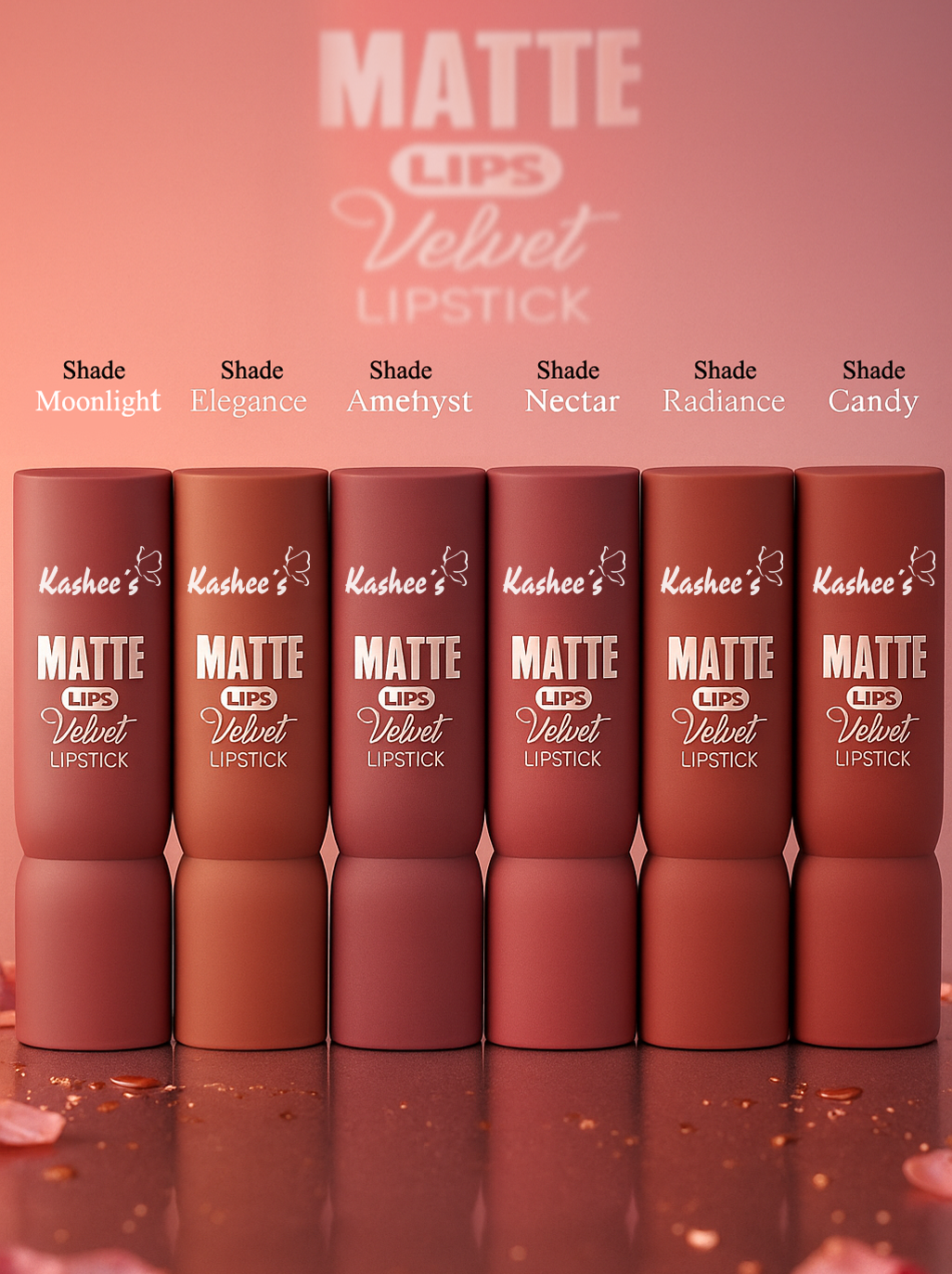 Kashee's Matte Lip Velvet (pack of 6)