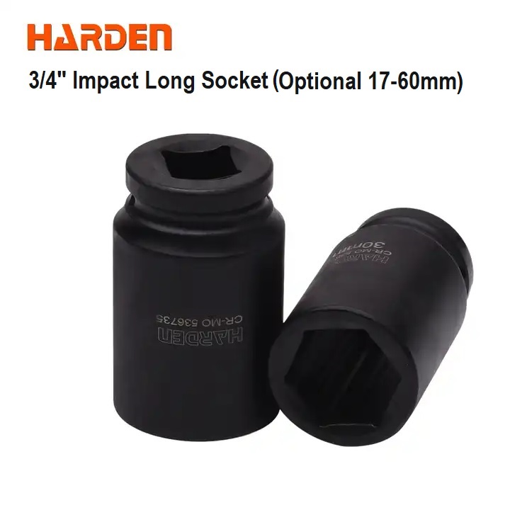 HARDEN 3/4" Impact Long Socket, Impact Socket 3/4" Dr. (Deep) - 6PT, Deep Socket, Various available sizes; 536717 - 536750_img_0