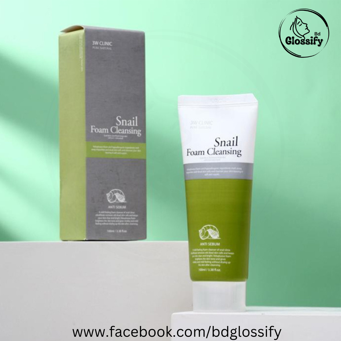 3W Clinic Snail Foam Cleansing (100ml)