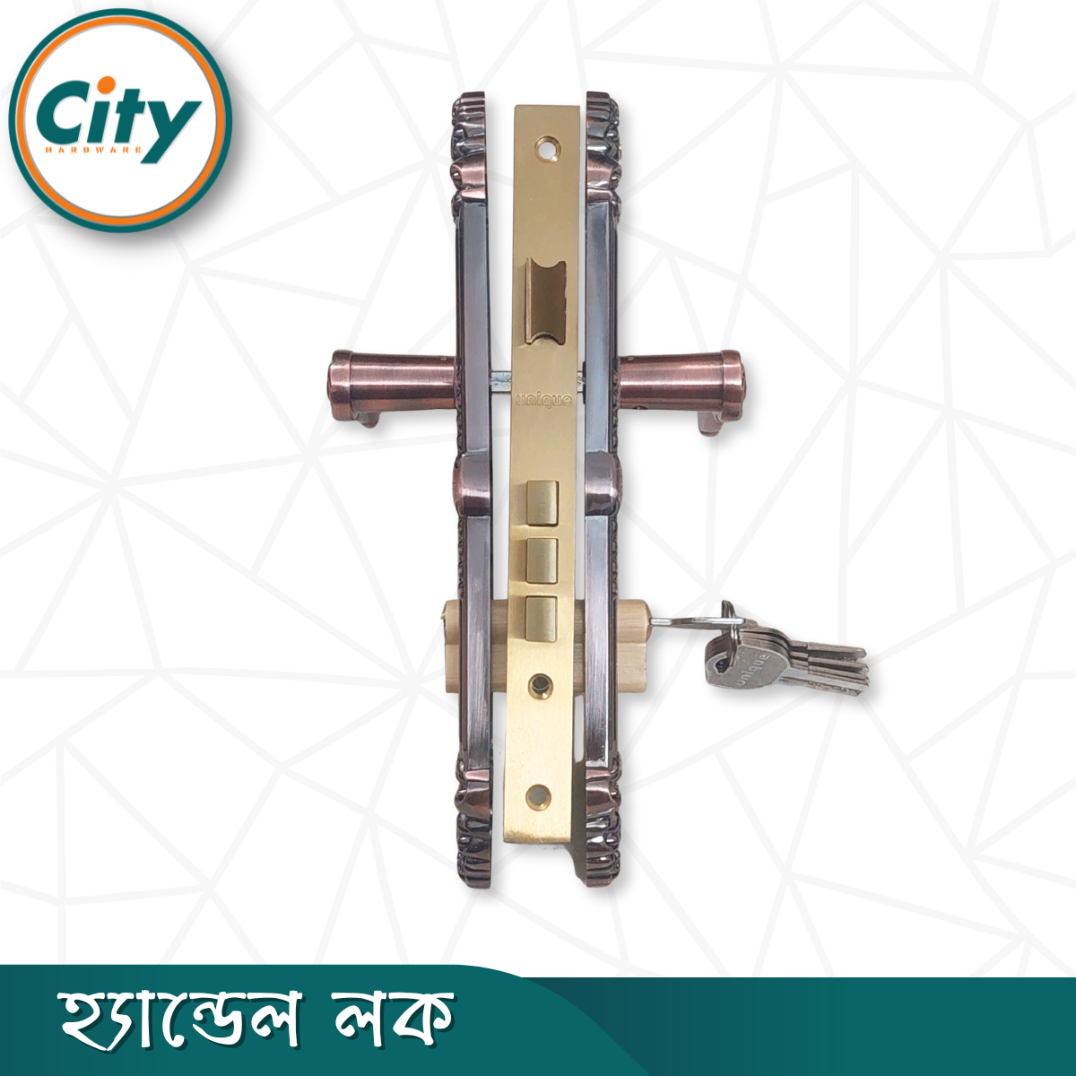 এন্টিক রঙের ডোর লক উচ্চ সুরক্ষার স্ট্যান্ডার্ড সাইজের হ্যান্ডেল লক প্রধান দরজার লক Door Lock_img_3