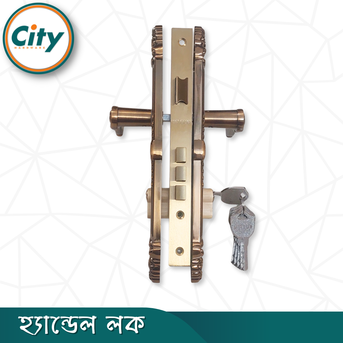 সি এফ রঙের ডোর লক উচ্চ সুরক্ষার স্ট্যান্ডার্ড সাইজের হ্যান্ডেল লক প্রধান দরজার লক Door Lock_img_3