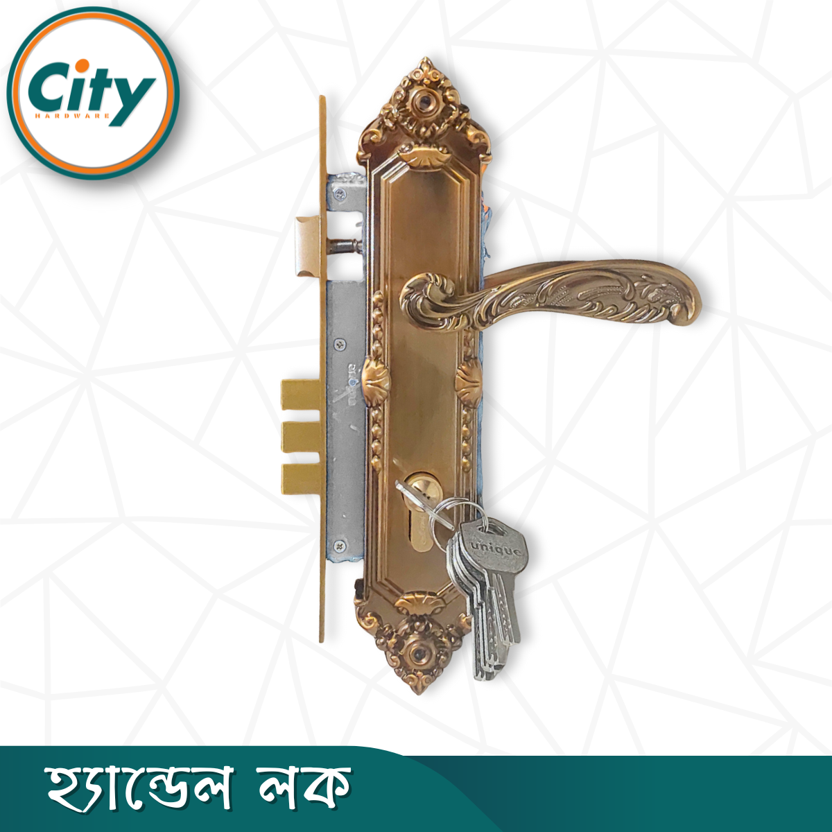 সি এফ রঙের ডোর লক উচ্চ সুরক্ষার স্ট্যান্ডার্ড সাইজের হ্যান্ডেল লক প্রধান দরজার লক Door Lock_img_1
