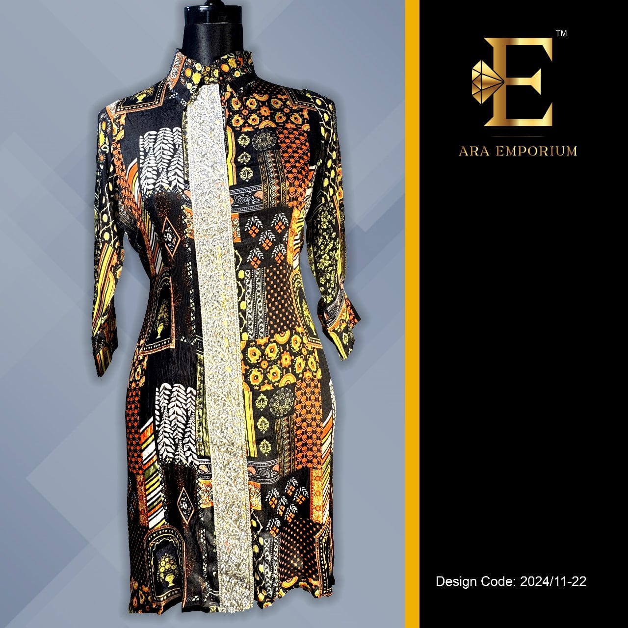 Multicolor Geometric Printed Cord Set - Image 1
