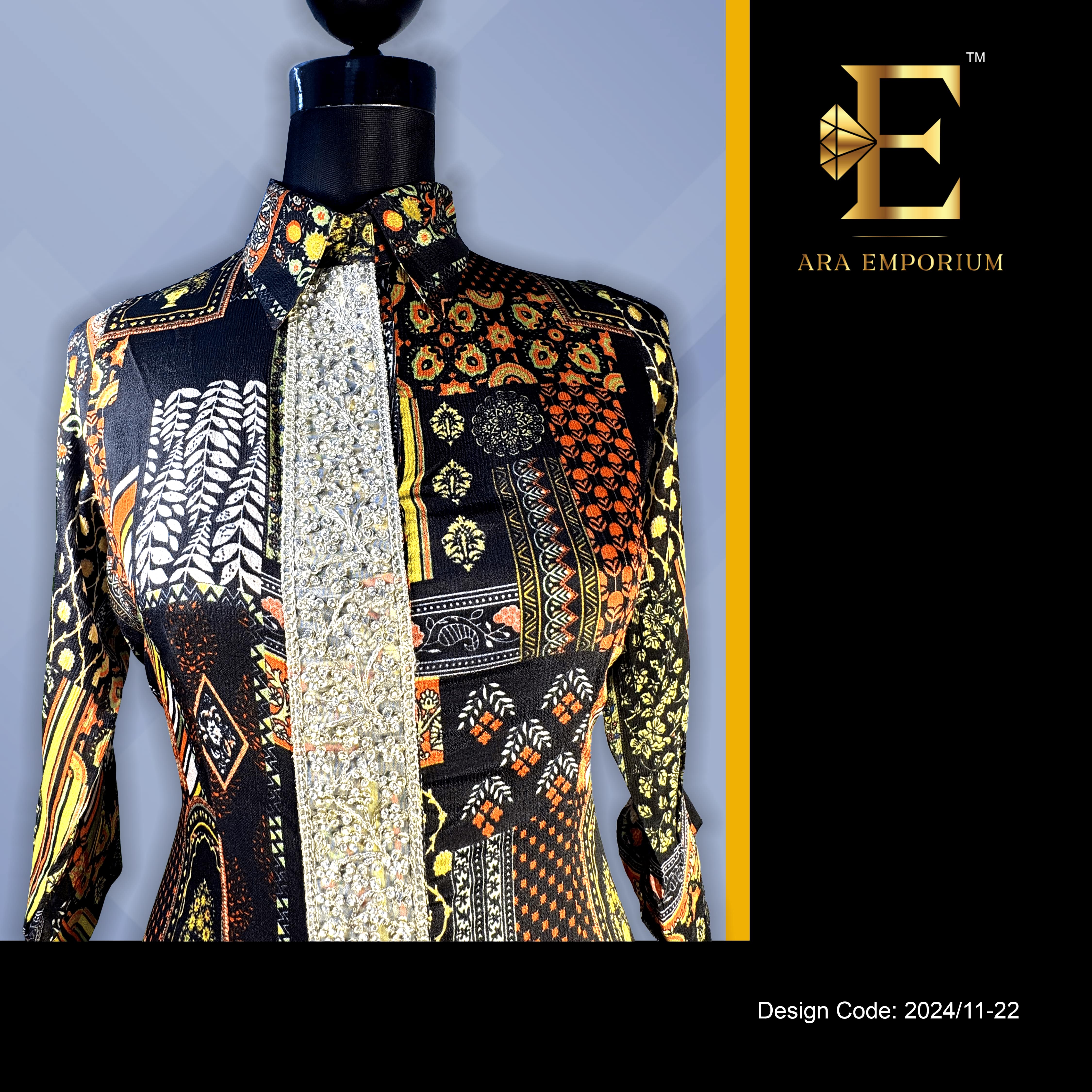 Multicolor Geometric Printed Cord Set - Image 2