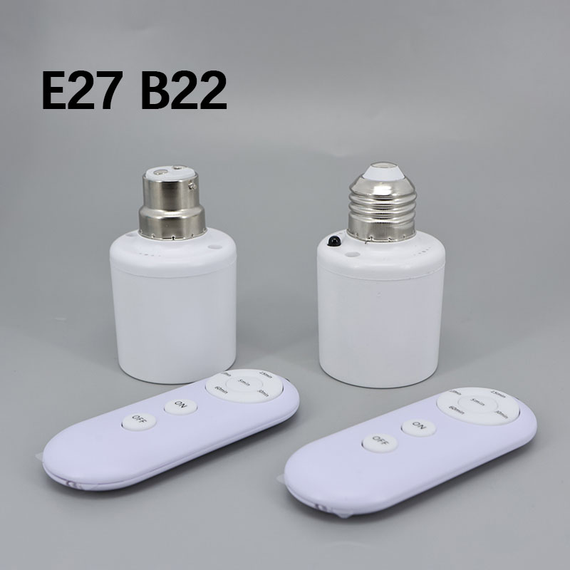 LED Lamp Holder with Wireless Remote & Timer