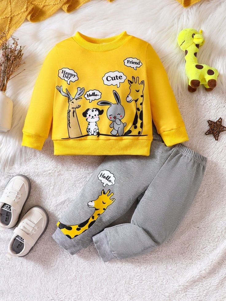 Sweat shirt and trousers set (Yellow Colour)_img_1