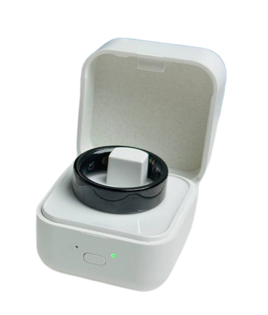 Smart Finger Ring for Fitness Tracking With Charging Case